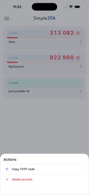 Simple2FA screenshot 2