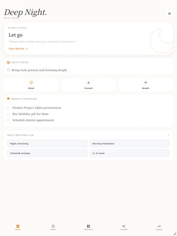 Presently: Self-Care Journal iPad screenshot