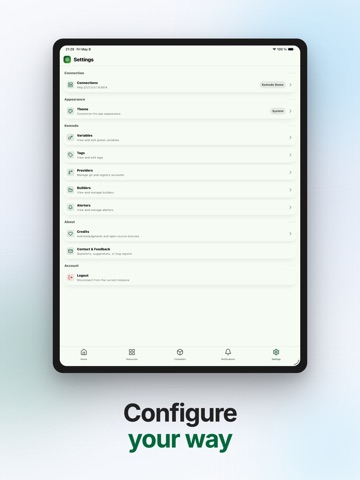 Komodo Go - Server Manager iPad screenshot
