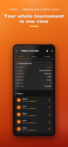 Padel Match Manager: Americano Screenshot 2 of 4