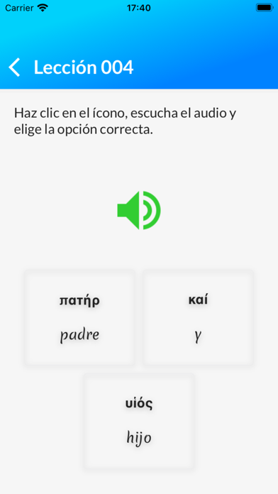 Griego Bíblico Screenshot