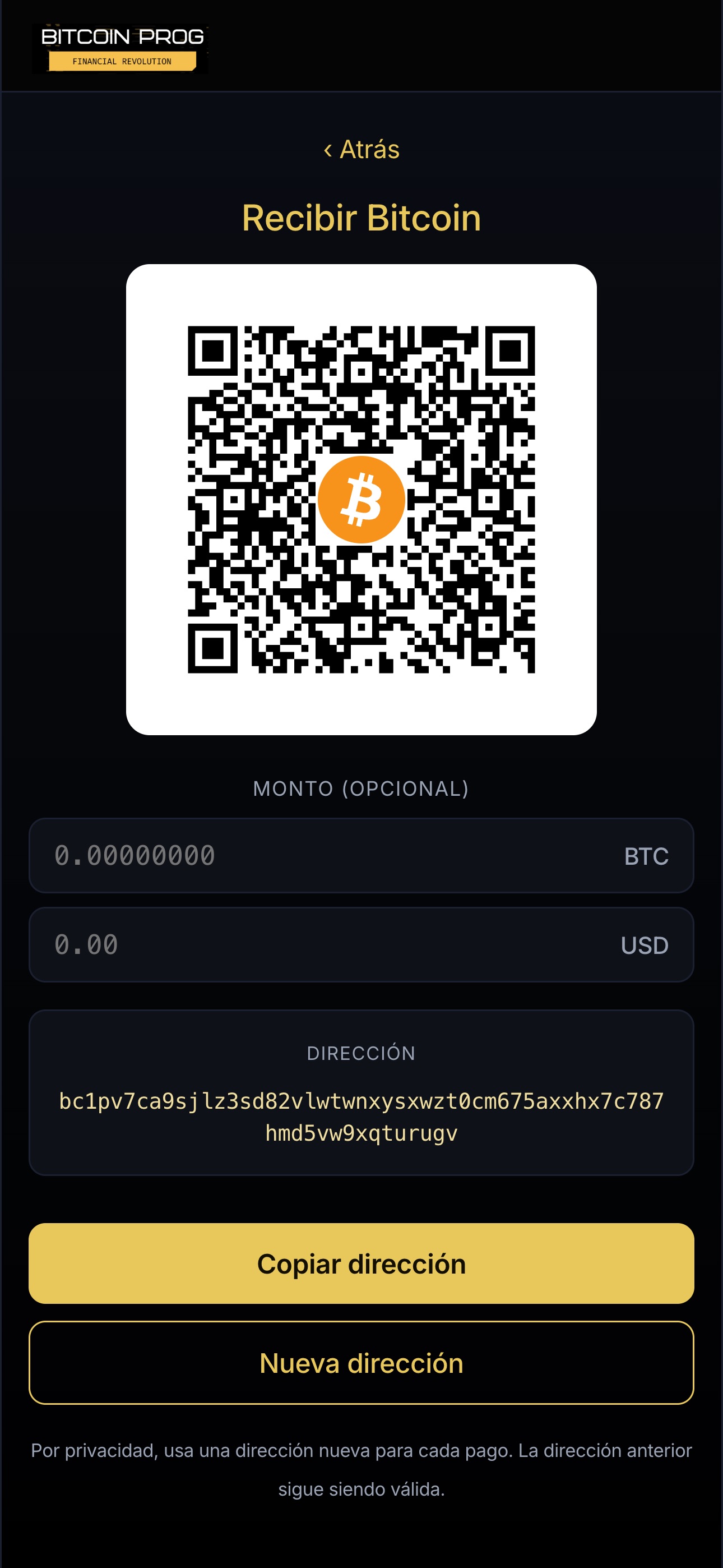 Screenshot 2 of BitcoinProg Wallet Swaps