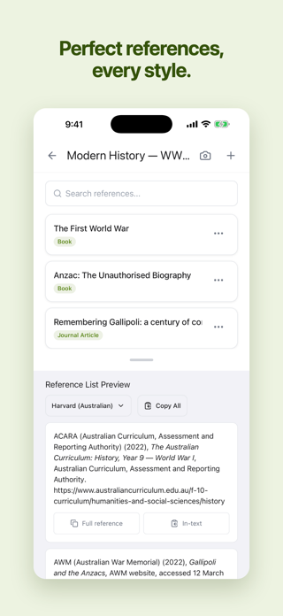 MyReferenceList Screenshot 1 of 5