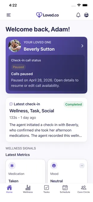 Loved: Senior Care Check-Ins screenshot 2