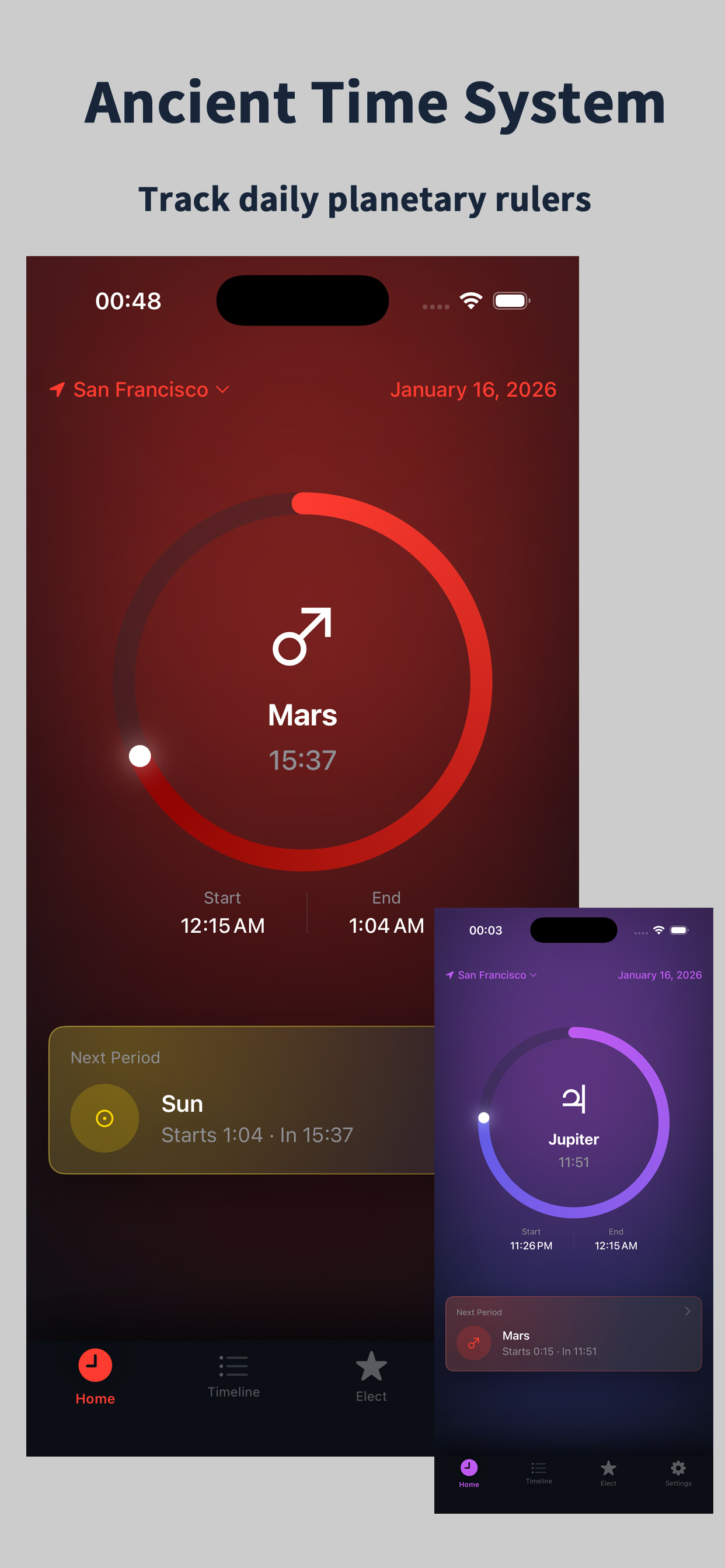 PlanetaryHours - Astro Clock