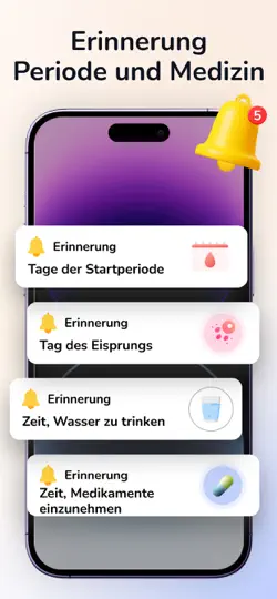 Screenshot von Zykluskalender-App auf dem iPhone 6