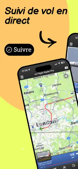 Capture d'écran de Flight Radar Pro Avion Direct sur iPhone 2