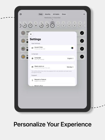 Habit Tracker - Habittr iPad screenshot
