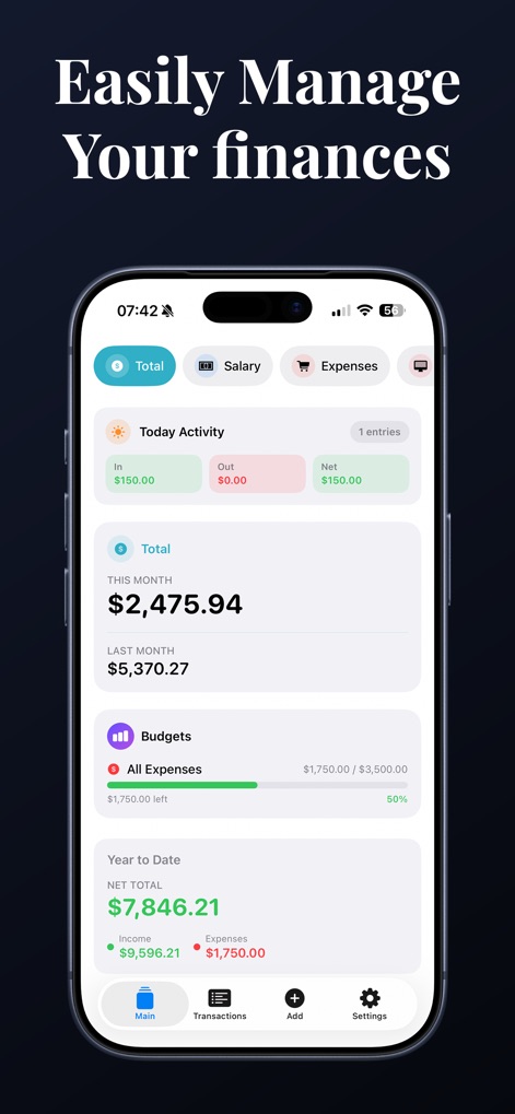 Cash Count - Budget Tracker - Finance App | MWM