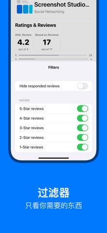 应用评论 - StoreReviewKit screenshot
