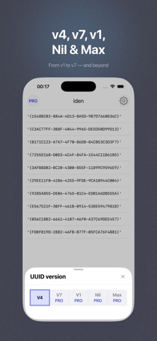 Iden: UUID Generator Screenshot 2 of 3
