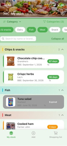 Stoqi - Food Expiry Tracker iPhone screenshot