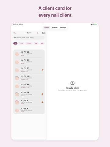 Nailog: Nail Tech Client Cards iPad screenshot