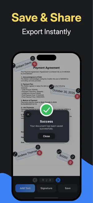 Add Text to PDF - Fill Forms screenshot 4