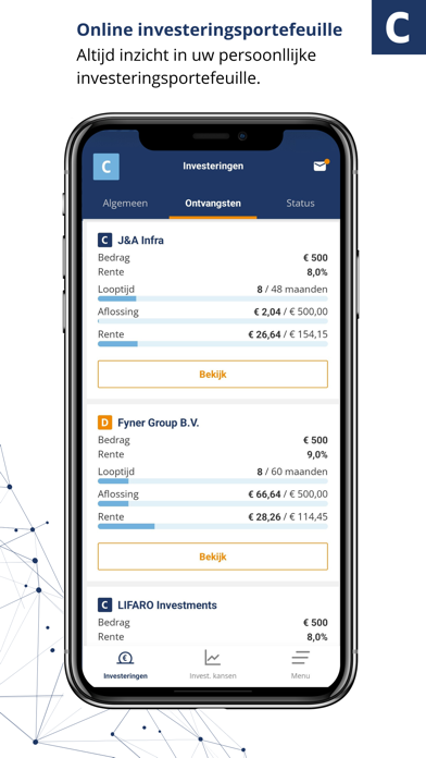 Collin investeerdersapp Screenshot