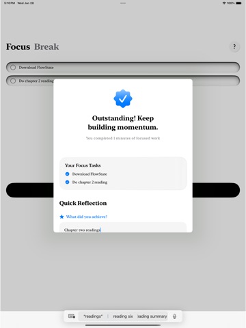 FlowState: Study Focus Timer iPad screenshot