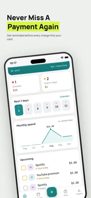Subscription Tracker - Subflow screenshot 2