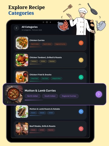 Chicken Meat & Seafood Recipes iPad screenshot