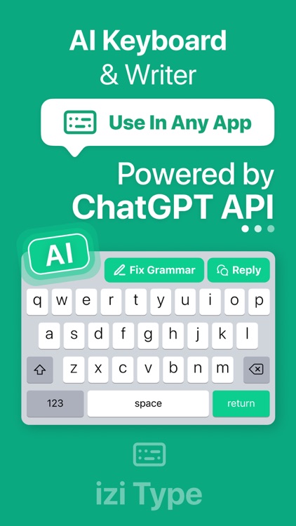 izi Type: AI Keyboard & Writer screenshot-0