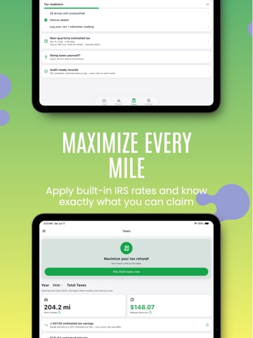 Mileage Tracker, Tax Log: Mile iPad screenshot