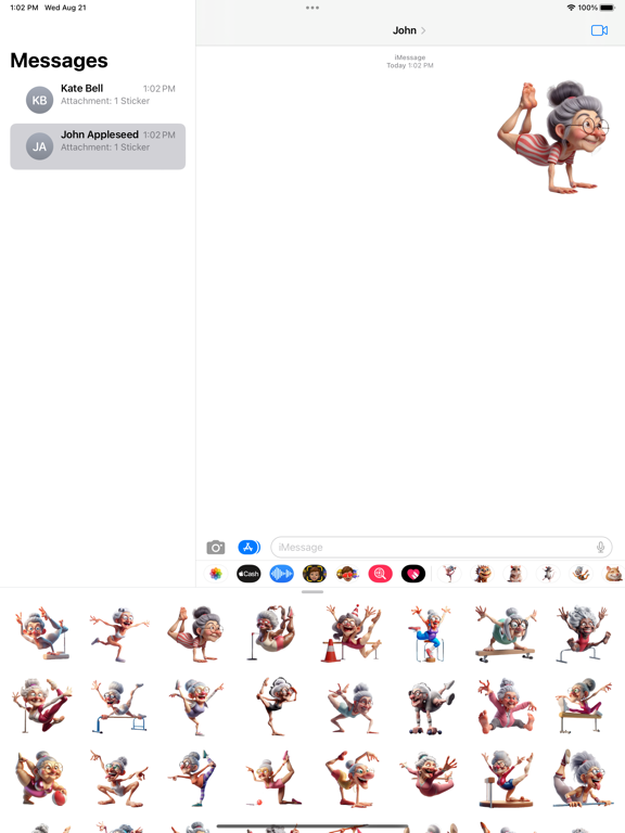 Screenshot #4 pour Gymnast Granny Stickers