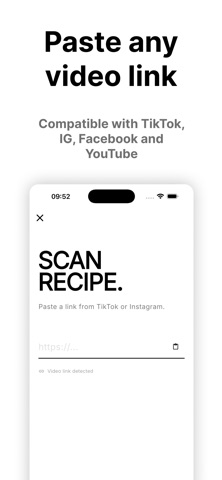 Chef - Video Recipe Scanner iPhone screenshot
