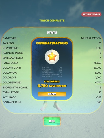 Arithmetic Run iPad screenshot