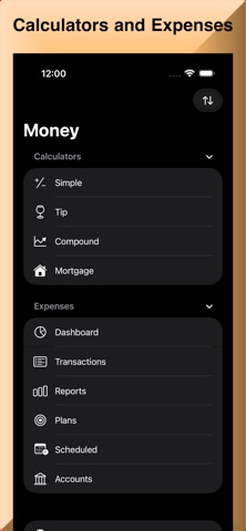 Calculator and Money iPhone screenshot