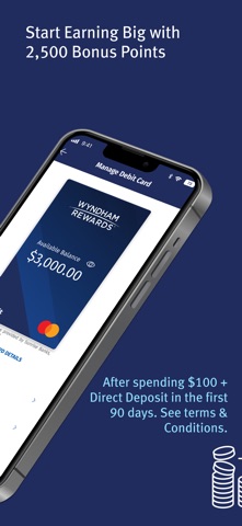 Wyndham Rewards Debit Card iPhone screenshot