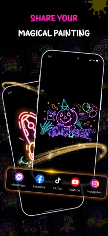 Neon Draw - Glow Doodle Art screenshot
