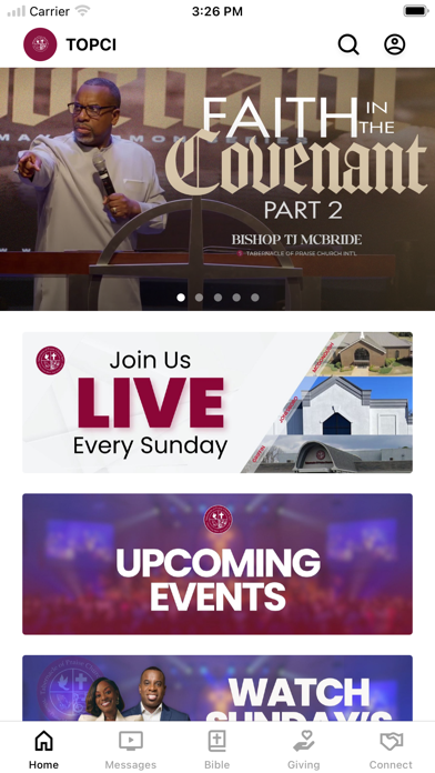 Screenshot 1 of Tabernacle of Praise Digital App