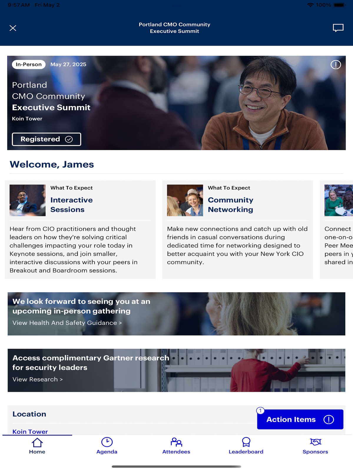 Gartner C-level Communities ipad screenshot 1
