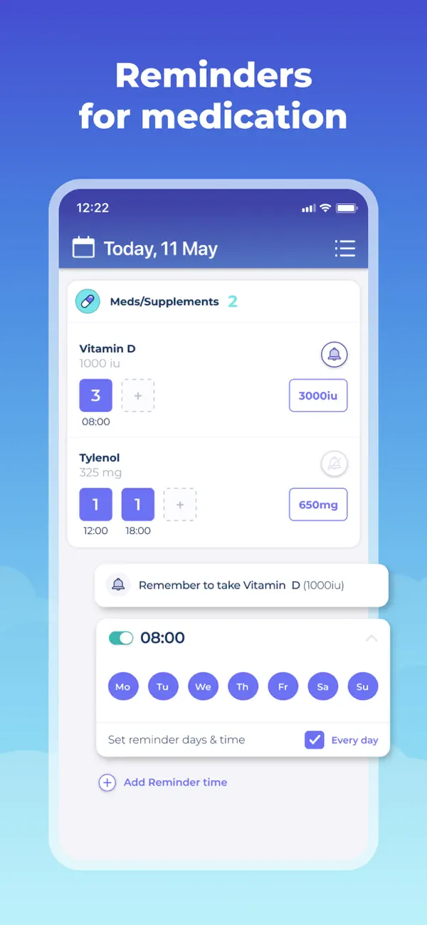 Bearable - Symptom Tracker iPhone App Screenshot 9 – Gesundheit & Fitness