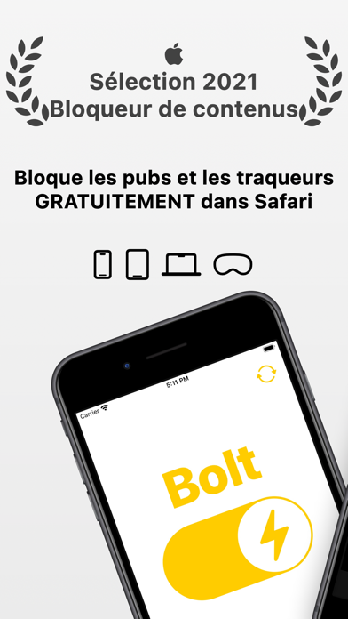 Screenshot #1 pour AdBlock Bolt : Bloqueur de pub