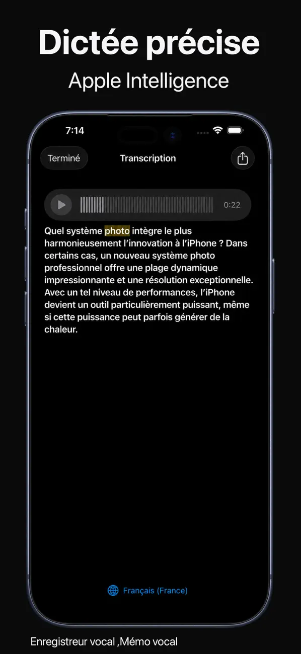 Screenshot #2 pour Enregistreur vocal ,Mémo vocal