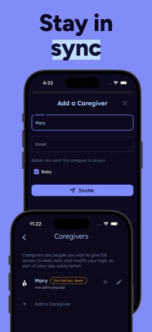 Tinylog: Baby Tracker App iPhone screenshot