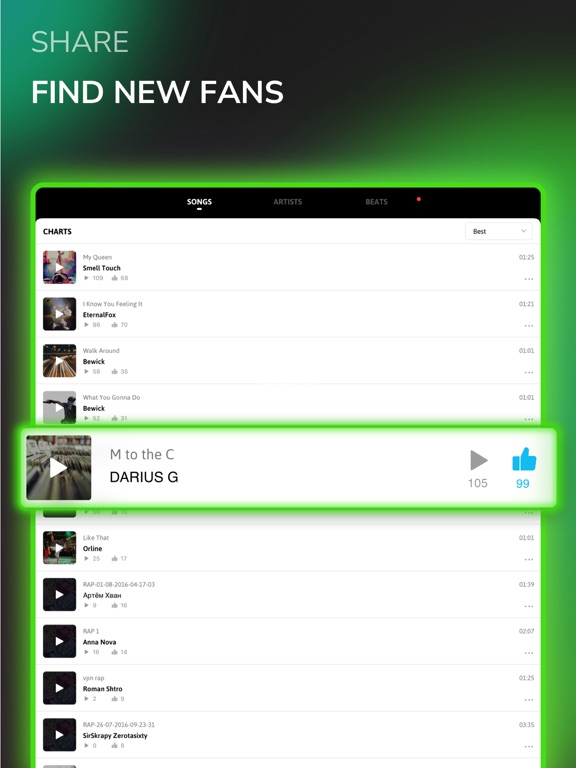 Self Rap - Fame Rapping Studio iPad screenshot 3 - Music app