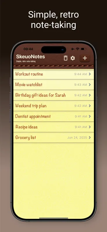 SkeuoNotes screenshot 1 of 7