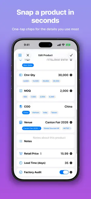 Show Sourcing: Product CRM screenshot 2
