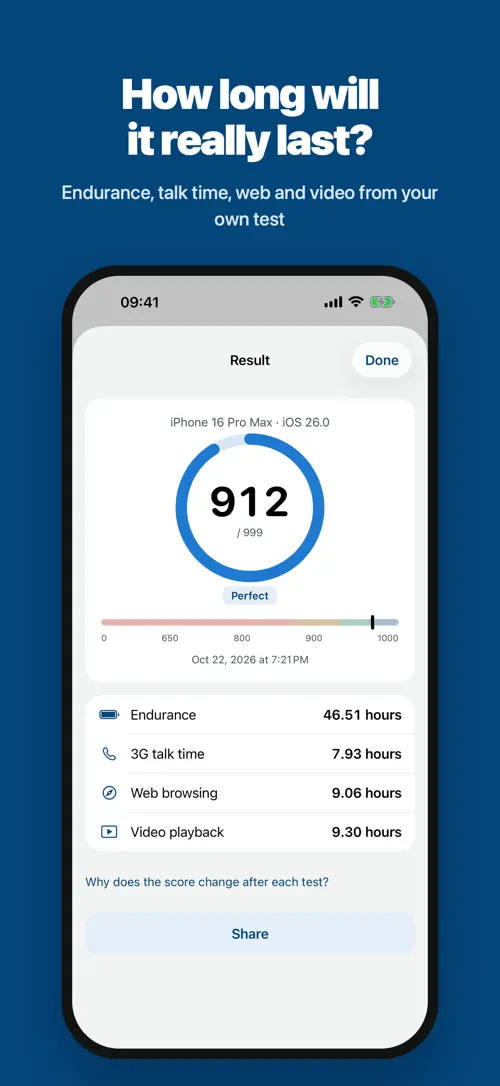 Capture d’écran de Batterietest Pro 2
