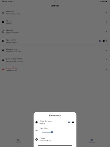 Quicknotes Supervisors iPad screenshot