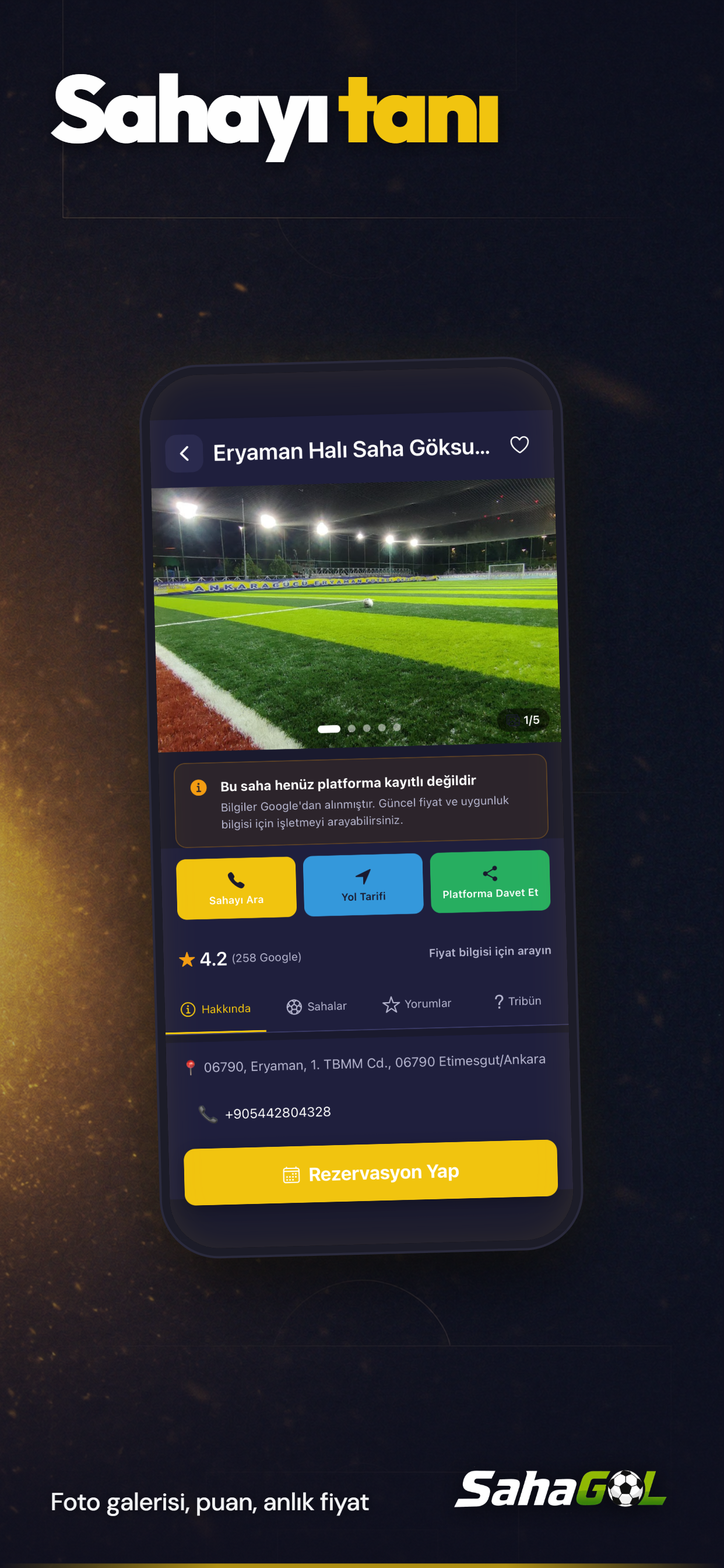 SahaGol - Halısaha & Futbol