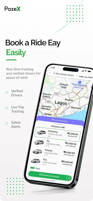 pazeX - Request a ride screenshot 4