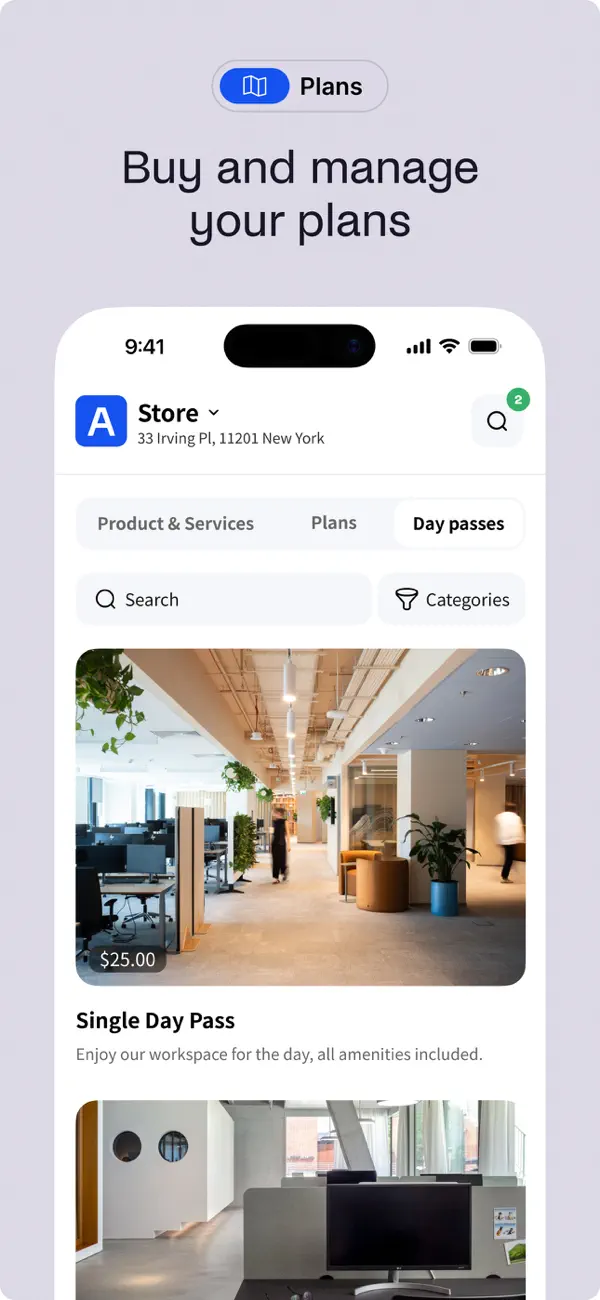 Screenshot #2 pour Archie - Coworking Member App