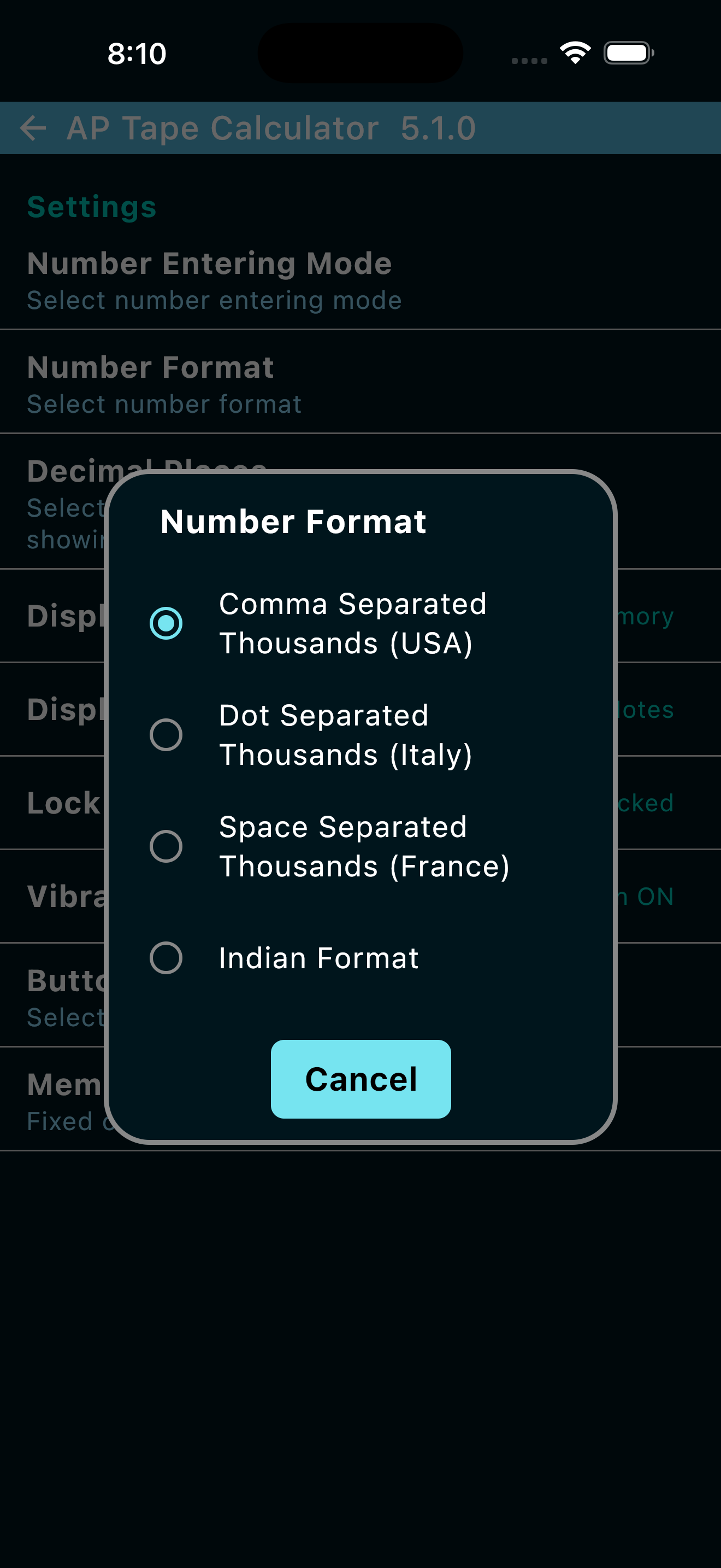 AP Tape Calculator screenshot 7