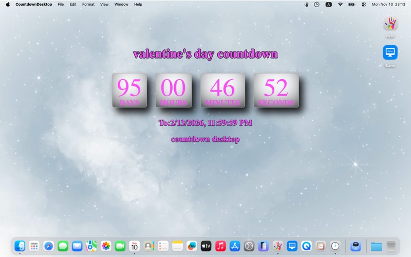 Countdown Desktop app screenshot