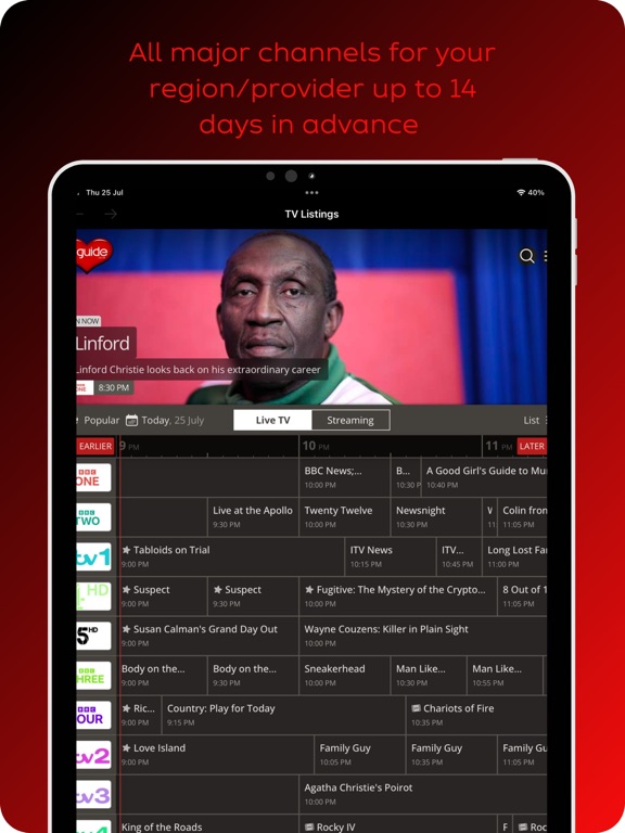 Screenshot #4 pour TV Guide and Listings App