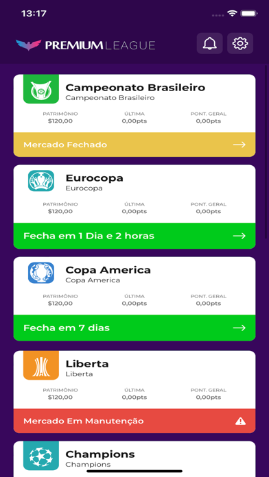 Premium League Fantasy Game Screenshot