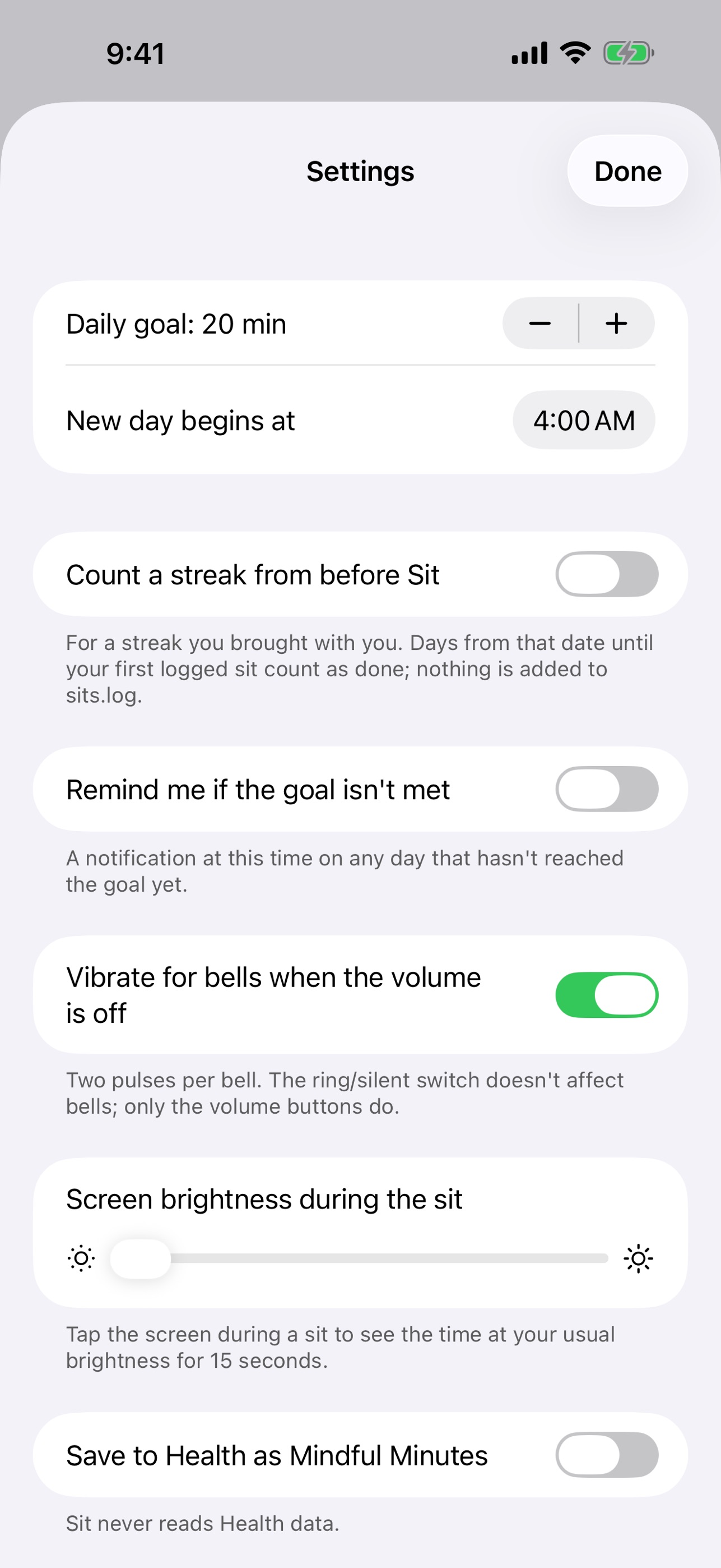 Screenshot 3 of Sit Log