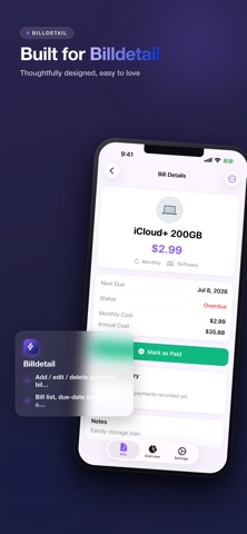 Bill Pulse: Subs Tracker iPhone screenshot